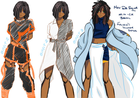 KoD Character Outfit test Sketch